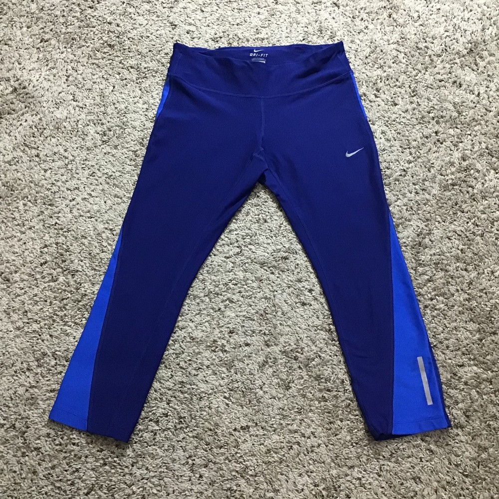 Nike Women's Yoga Running Pants Medium Dri Fit Zippered Pocket